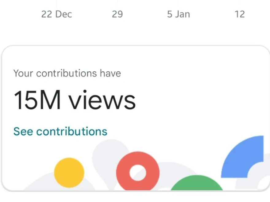 15 million Google Maps views milestone